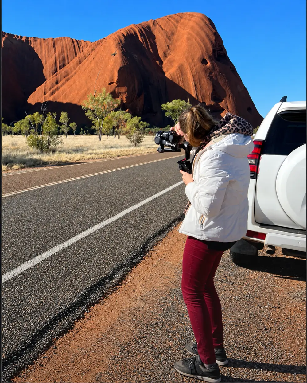 Caroline Fayet, vidéaste de mariage, en tournage